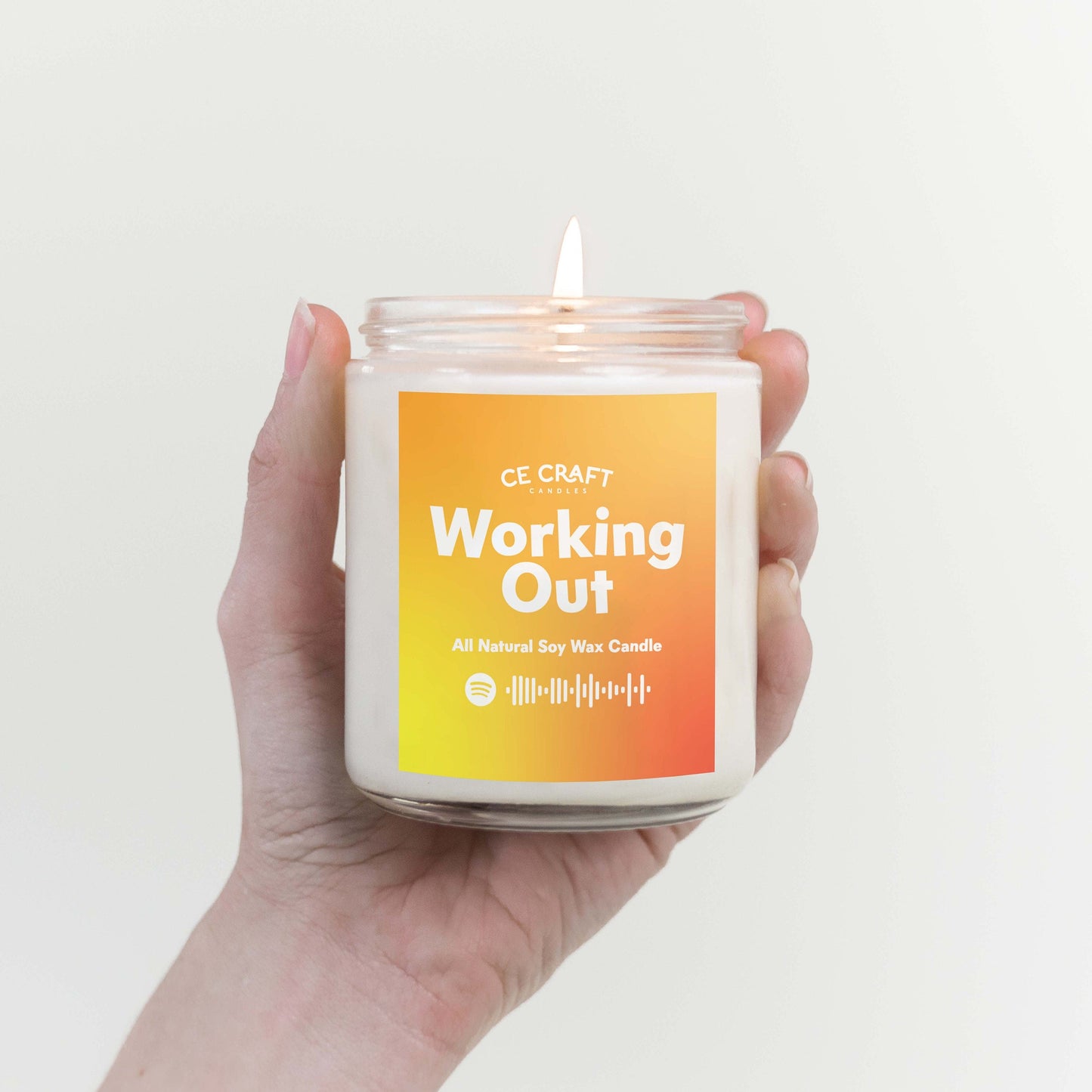 Work Out Playlist Scented Candle C & E Craft Co 