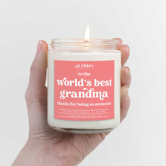 World's Best Grandma Soy Wax Candle Candles CE Craft 